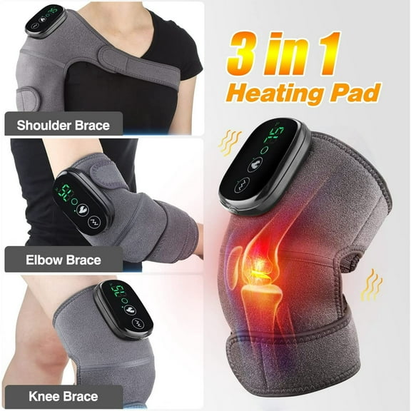 SUWU Heated Knee Brace to Keep Knee Warmers, Heated Knee Massagers for Pain Relief, Portable Knee Heating Pad Brace for Shoulder or Elbow