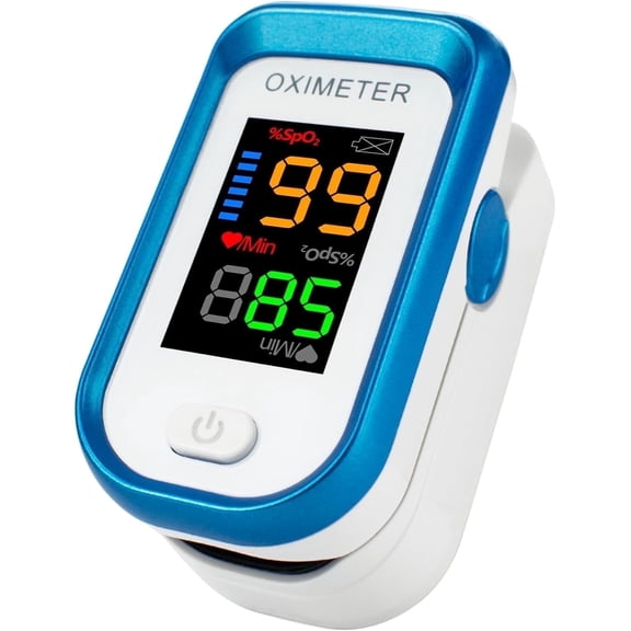 SUWU Pulse Oximeter Fingertip, Oxygen Monitor Fingertip for Sports Use,with Lanyard,Blue