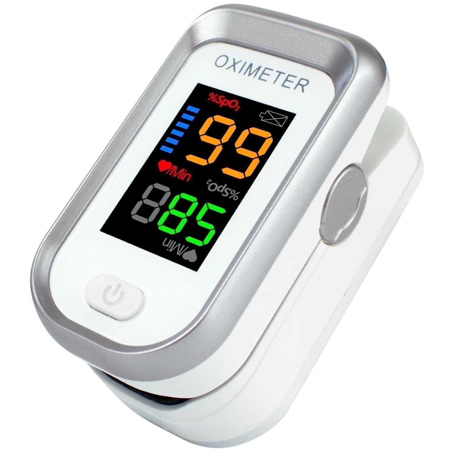SUWU Pulse Oximeter Fingertip, Oxygen Monitor Fingertip for Sports Use,with Lanyard,Sliver