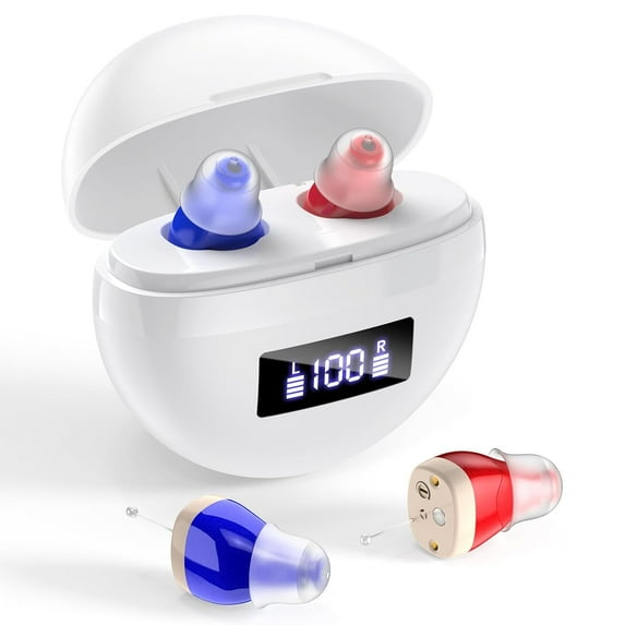 SUWU White rechargeable digital hearing aids for elderly and adults with noise cancellation