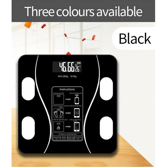 SUWU Smart High Precision Bathroom Scale with LED Display & Fitness App, 396lb Capacity