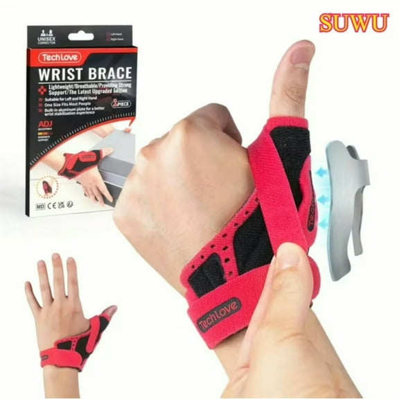 SUWU Ergonomic Thumb Support Brace with Adjustable Closure, Polyester Material, Trigger Thumb Stabilizer for Carpal Tunnel Relief