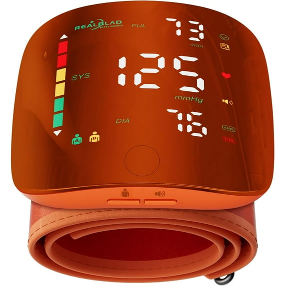 SUWU Wrist Blood Pressure Monitor with LED Touch Screen -Adjustable Wrist Blood Pressure Rechargeable Wrist BP Monitor with 99x2 Reading Memory and Carrying Case