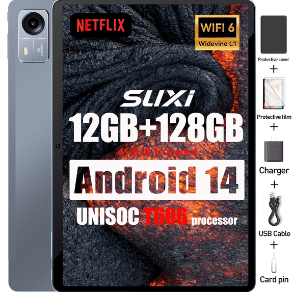 SUXI A3 Productivity Tablet | Google Play Pre-installed, Foldable Case, Cellular & Phone Function