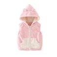 thumbnail image 1 of SUXIAN Baby Jacket Boys Girls Winter Vest Zip Up Cute Soft for Everyday Wear Light Pink 7-8 Years, 1 of 9