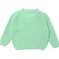 thumbnail image 1 of SUXIAN Baby Sweater Personalised Name Embroidery Knitted Knitwear for Toddler Boys Girls Winter Clothing Children Autumn Tops Light Green 0-3 Months, 1 of 3