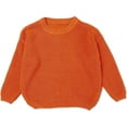 thumbnail image 1 of SUXIAN Baby Sweater Personalised Name Embroidery Knitted Knitwear for Toddler Boys Girls Winter Clothing Children Autumn Tops Orange 6-12 Months, 1 of 3