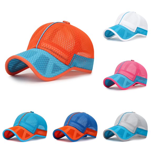 SUXIAN Baseball Cap Breathable Lightweight Adjustable Mesh Basketball Sun Hat Boys Girls Cap for Men Women One Size