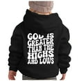 thumbnail image 1 of SUXIAN Boys Hoodies Casual Loose Cute Print Long Sleeve for Sport Comfortable Wear Black_#1 7-8 Years, 1 of 5