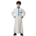 thumbnail image 1 of SUXIAN Boys Jacket Arabic Thobe Long Sleeve Kaftan Robe National Embroidered for Children White 9-10 Years, 1 of 9