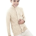 thumbnail image 1 of SUXIAN Boys Sweater Knitted Button Down Turtleneck Cardigan Long Sleeve Outwear for Kids 2 to 10 Years Beige 7-8 Years, 1 of 7