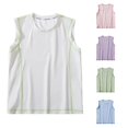thumbnail image 1 of SUXIAN Boys Workout Tops Summer Sleeveless Vest Breathable Thin Undershirt Toddler Kids Camisole Tank Top Play Antibacterial Tops For Kids Boys White 13-14 Years, 1 of 4