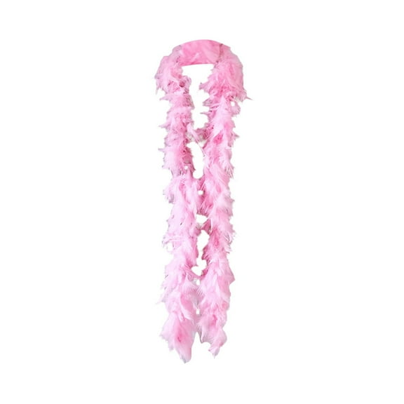 SUXIAN Carnival Fashion Turkey Feather Strip Stage Gathering Flower Bundle Decorative Scarf for Events Pink One Size