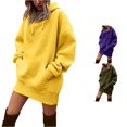 thumbnail image 1 of SUXIAN Casual Womens Sweatshirts Warm Cozy Solid Pullover Hoodie, 1 of 8