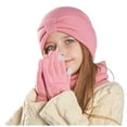 thumbnail image 1 of SUXIAN Children's Winter Scarf Set Hat Scarf and Gloves Warm Pink One Size, 1 of 4