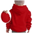 thumbnail image 1 of SUXIAN Childrens Custom DIY Long Sleeve Hoodie for Boys and Girls Casual Loose Sport Wear Red 8-10 Years, 1 of 4