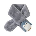 thumbnail image 1 of SUXIAN Childrens Scarf Cute Imitation Rabbit Cartoon Penguin Christmas Warm Black A, 1 of 7