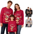 thumbnail image 1 of SUXIAN Christmas Sweatshirt Family Printed Long Sleeve Round Neck Lightweight Moms Sweatshirts for Women, 1 of 7