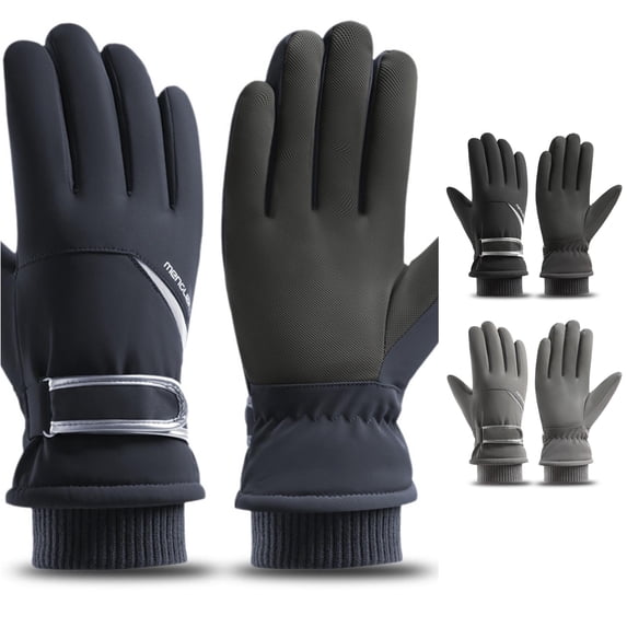 SUXIAN Exercise Gloves Winter Thermal Skiing Touchscreen Warm Mittens Outdoor Cycling Cold Weather Windproof Insulated Grip Workout Gloves Blue One Size