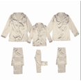 thumbnail image 1 of SUXIAN Family Christmas Pajamas Kid Satin Silk Button Down Solid Two Piece Sleepwear Loungewear Long Sleeve Nightwear Pajamas Kids, 1 of 9