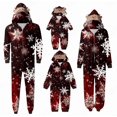 thumbnail image 1 of SUXIAN Family Christmas Pajamas Mommy Sleepwear Big Headed Deer Print Long Sleeve Jumpsuit Soft Comfortable Holiday Romper Pajamas Women, 1 of 6