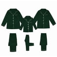 thumbnail image 1 of SUXIAN Family Christmas Pajamas Womens Satin Silk Button Down Sets Solid Two Piece Sleepwear Loungewear Long Sleeve Nightwear Womens Pajamas, 1 of 9