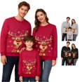 thumbnail image 1 of SUXIAN Family Christmas Sweatshirt Printed Long Sleeve Crewneck Lightweight Kids Toddler Sweatshirt, 1 of 7