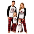 thumbnail image 1 of SUXIAN Family Matching Christmas Pajamas Long Sleeve Crew Neck Top Plaid Pants Soft Comfortable Holiday Sleepwear Two Piece Set Red_004 XL, 1 of 7