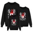thumbnail image 1 of SUXIAN Family Matching Christmas Sweatshirt Long Sleeve Letter Print Hoodless Pullover Xmas Holiday Outfit, 1 of 4