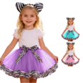 thumbnail image 1 of SUXIAN Girl Skirt Floral Print Tutu With Headband Ballet Dance Performance Outfit For Kids Girls Skirts Purple_005 2-4 Years, 1 of 5