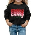 thumbnail image 1 of SUXIAN Girls Hoodie Long Sleeve Soft Sweatshirt Graphic Design Kids Cute Pullovers for Girls and Christmas Sweatshirt with Christmas Sweatshirt Black 8-9 Years, 1 of 4
