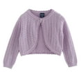 thumbnail image 1 of SUXIAN Girls Jacket Toddler Kids Collar Knit Cardigan Coats for Spring Autumn Purple 3-4 Years, 1 of 8