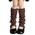 thumbnail image 1 of SUXIAN Girls Knitted Leg Warmers Winter Pattern Boot Socks with Pompoms Thick and Ankle Sleeves for Toddler Kids Youth Girls Cold Weather Outdoor Coffee One Size, 1 of 4
