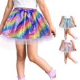 thumbnail image 1 of SUXIAN Girls Skirt Gradient Patchwork Sequin Mesh Tutu Ballet Dance Party Outfit For Kids Toddler Girls Skirts Purple_002 7-11 Years, 1 of 4