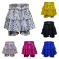 thumbnail image 1 of SUXIAN Girls Skirts Glitter Sequin Tutu Dance Performance With Matching Shorts Sun Skirt For Stage Toddler Girl Skirts Silver_007 8-9 Years, 1 of 3