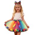thumbnail image 1 of SUXIAN Girls Skirts Tutu With Hairband Ballet Dance Performance Outfit For Kids Toddler Girl Skirts Multicolour_004 2-4 Years, 1 of 6