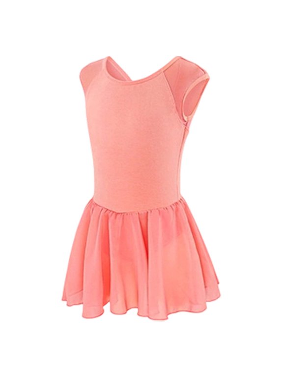 Girls Summer Dress Chiffon Ballet Sleeveless Practice Leotard Elegant Dancewear Toddler Princess Dress
