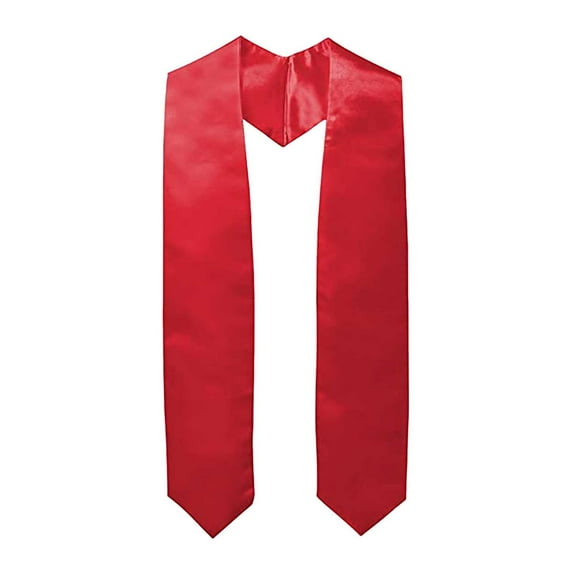 UJNDER Graduation Ribbon Scarf Casual Solid Color Scarf Belt for Red One Size