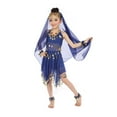 thumbnail image 1 of SUXIAN Handmade Children Girl Belly Dance Set Kids Belly Dancing Dance Cloth Performance Outfit for Kids Dark Blue One Size, 1 of 2