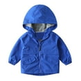 thumbnail image 1 of SUXIAN Jackets for Boys Windbreaker Lightweight Hooded Zipper Coat Outdoor Casual School for Kids Blue 7-8 Years, 1 of 3