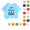 thumbnail image 1 of SUXIAN Kids Active Shirts Kid Girls Cute Personality Printed Round Neck Short Sleeve Tee Summer Casual Loose T Shirt Tops Cartoon Summer Tops for Kids Blue_001 10-12 Years, 1 of 4