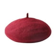 thumbnail image 1 of SUXIAN Kids Autumn and Winter Vintage Solid Color Warm Beret Pumpkin Hat Plush Woolen Beret for Fashion Girls Winter Hats 9-12 Years, 1 of 3