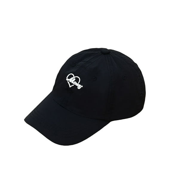 SUXIAN Kids Baseball Cap for Girls Adjustable Sun Hat Summer Breathable Ponytail Visor Lightweight for Outdoor Sports with Letter Baby Girl Winter Hat Black One Size