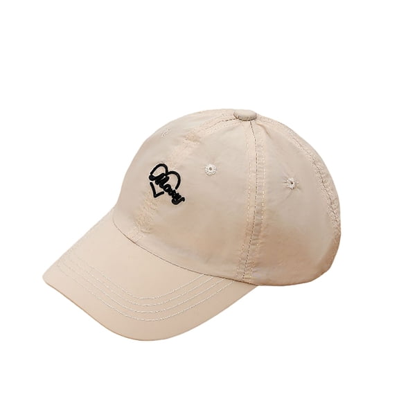 SUXIAN Kids Baseball Cap for Girls Adjustable Sun Hat Summer Breathable Ponytail Visor Lightweight for Outdoor Sports with Letter Baby Girl Winter Hat Khaki One Size