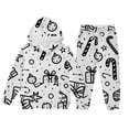 thumbnail image 1 of SUXIAN Kids Girls DIY Graf Fiti Long Sleeve Hooded Sweatshirt Long Pants Set Casual Comfortable Outfit for Kids WH2 100, 1 of 4
