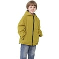 thumbnail image 1 of SUXIAN Kids Jacket Lightweight Windproof for Girls Boys Outdoor Loose Fit Hiking Travel Coat Breathable Casual Yellow 5-6 Years, 1 of 5