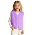 thumbnail image 1 of SUXIAN Kids Reversible Vest with Trim Winter Warm Padded Sleeveless Jacket for Boys and Girls Toddler Jacket Purple 6-7 Years, 1 of 5