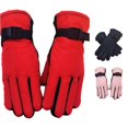 thumbnail image 1 of SUXIAN Kids Ski Gloves Thermal Insulated Warm Windproof Soft Comfortable Winter Mittens for Cold Weather Outdoor Skiing Biking Youth Ski Gloves Watermelon Red 3-7 Years, 1 of 4