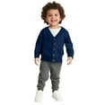 thumbnail image 1 of SUXIAN Kids Sweater Classic Button Front Cardigan Knit Comfortable Coat for Girls and Boys Everyday Wear Blue 2-3Years, 1 of 8