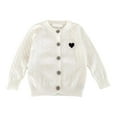 thumbnail image 1 of SUXIAN Kids Western Casual Knitted Cardigan Jacket for Boys and Girls White 7-8, 1 of 2